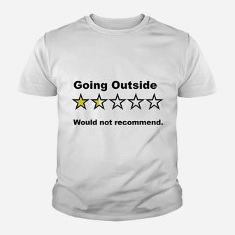Funny Going Outside Introvert Would Not Recommend Kid T-Shirt - Seseable