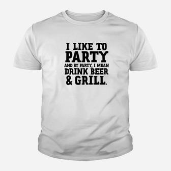 Funny Grill Smoking Father Gift Bbq Grilling Dad Gift Kid T-Shirt - Seseable