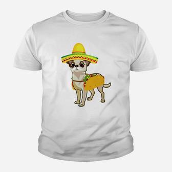 Funny Mexican Chihuahua Taco Cinco De Mayo Fiesta Dog Kid T-Shirt - Seseable