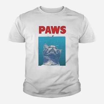 Funny Paws Funny Cat For Cat Lovers Kid T-Shirt - Seseable