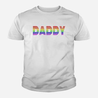 Funny Pride Daddy Proud Gay Lesbian Lgbt Kid T-Shirt - Seseable