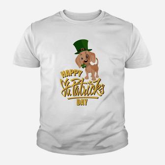 Funny Saint Patricks Day Dog For Dachshund Lovers Kid T-Shirt - Seseable