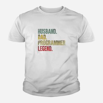 Funny Vintage Husband Dad Programmer Legend Retro Kid T-Shirt - Seseable