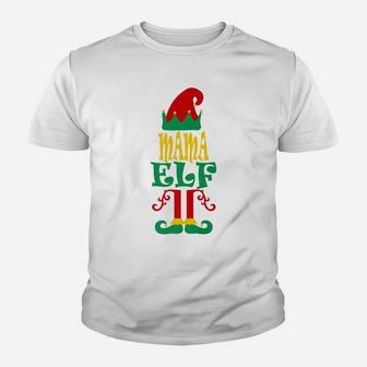 Funny Xmas Mama Elf Hilarious Family Matching Gifts Kid T-Shirt - Seseable
