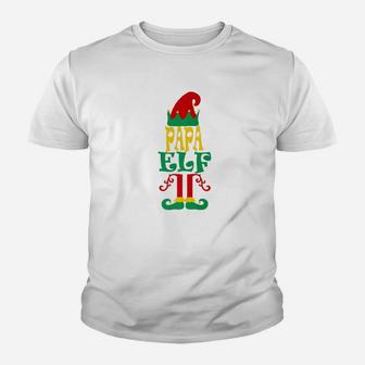 Funny Xmas Papa Elf Hilarious Family Matching Gifts Kid T-Shirt - Seseable