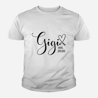 Gigi Est 2020 Gift For New Grandmas Gigi Gifts Kid T-Shirt - Seseable