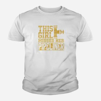 Girlfriend Wife Pipeliner Welder Welding Pipeline Gift Kid T-Shirt - Seseable