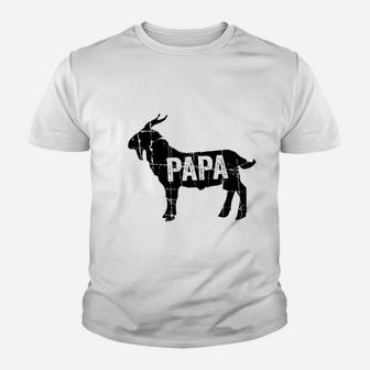 Goat Papa Greatest Of All Time Dad Grandpa Deluxe Kid T-Shirt - Seseable
