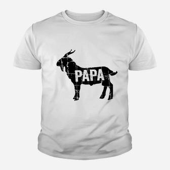 Goat Papa Greatest Of All Time Dad Kid T-Shirt - Seseable
