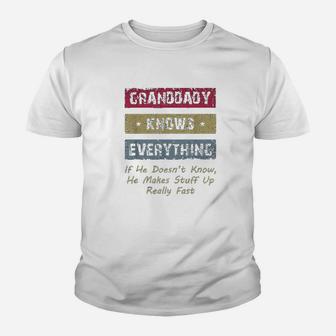 Granddaddy Knows Everything, best christmas gifts for dad Kid T-Shirt - Seseable