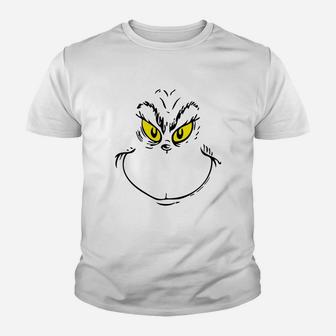 Grinch Face Grinch Christmas Kid T-Shirt - Seseable