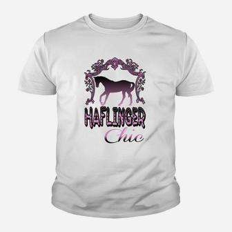 Haflinger Pferde Damen Kinder Tshirt, Stilvolles Chic Design - Seseable