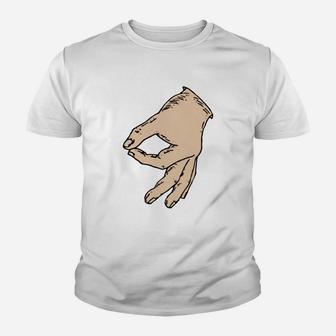 Hand Finger Circle Meme Game Long Sleeve Prank Your Friends Kid T-Shirt - Seseable