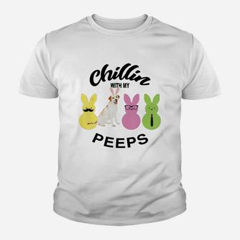 Happy 2021 Easter Bunny Cute Labrador Retriever Chilling With My Peeps Gift For Dog Lovers Kid T-Shirt - Seseable