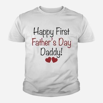 Happy First Fathers Day Daddy Dad Kid T-Shirt - Seseable