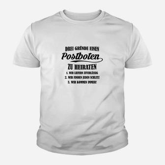 Heirate Einen Postboten Kinder T-Shirt - Seseable