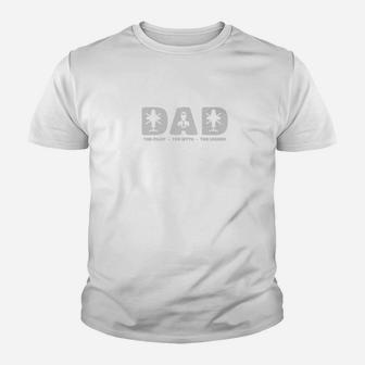 Helicopter Pilot Dad Shirt Fathers Day Gift Kid T-Shirt - Seseable