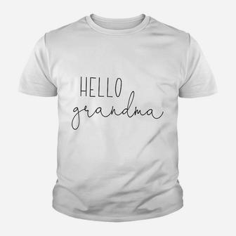 Hello Grandma See You Soon Pregnancy Announcement Kid T-Shirt - Seseable