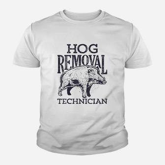 Hog Removal Technician Boar Hunting Vintage Pig Gift Kid T-Shirt | Seseable UK