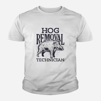 Hog Removal Technician Boar Hunting Vintage Pig Gift Kid T-Shirt | Seseable UK