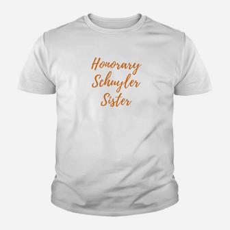 Honorary Schuyler Sister Typography Graphic Hamilton Kid T-Shirt - Seseable