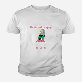 Hunde Camping Kinder Tshirt Lustiges Zeltlager Motiv mit Cartoon-Hund - Seseable