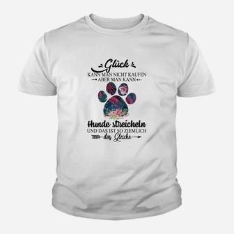 Hunde Streicheln Glück Herren Kinder Tshirt, Spruch für Hundeliebhaber - Seseable