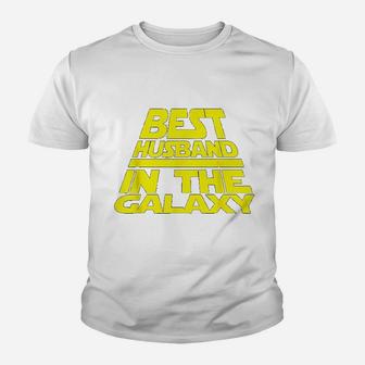 Husband Apparel Best Husband In The Galaxy Funny Design Kid T-Shirt - Seseable