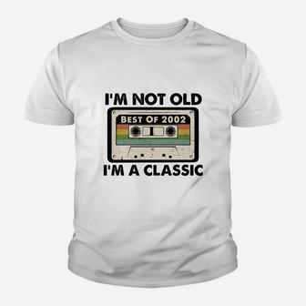I Am Not Old I Am A Classic Best Of 2002 Vintage Cassette Happy Birthday Gift Kid T-Shirt - Seseable