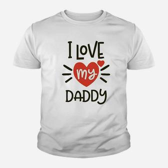 I Heart My Daddy Love Dad, best christmas gifts for dad Kid T-Shirt - Seseable