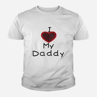 I Love My Daddy Dog, dad birthday gifts Kid T-Shirt - Seseable