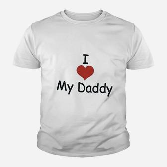 I Love My Daddy Screen Print, dad birthday gifts Kid T-Shirt - Seseable