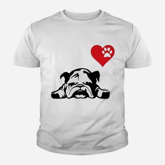 I Love My English Bulldog Kid T-Shirt - Seseable
