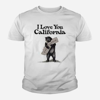 I Love You California Bear State Hug Kid T-Shirt - Seseable