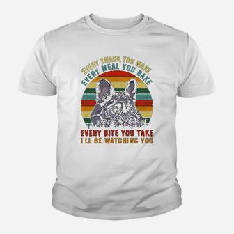 I Love You French Bulldog I Will Watching You Kid T-Shirt - Seseable