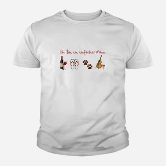 Ich Bin Ein Einfacher Mann Double Bass Kinder T-Shirt - Seseable