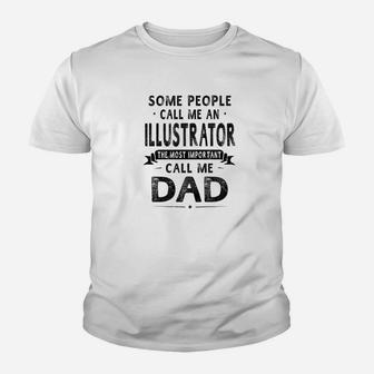 Illustrator Dad Fathers Day Gifts Father Daddy Kid T-Shirt