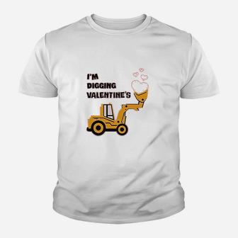 I'm Digging Valentine's Gift Tractor Loving Boy Toddler Kids Kid T-Shirt | Seseable CA