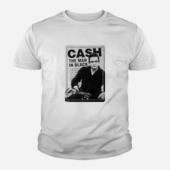 Johnny Arts Cash Outlaws Music Legends Never Die Kid T-Shirt - Seseable