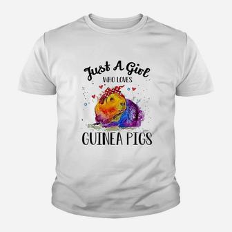 Just A Girl Who Loves Guinea Pigs Clothes Guinea Pig Kid T-Shirt - Seseable
