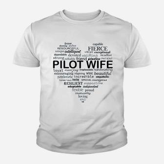 Just Winging It What A Pilot Wife Is Made Of Aviation Kid T-Shirt - Seseable