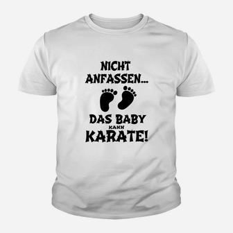 Karate-Baby Kinder Tshirt für Herren, Nicht anfassen Lustiges Weißes Tee - Seseable