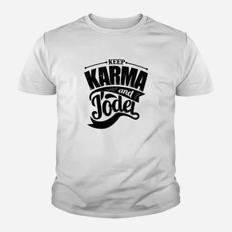 Keep Karma und Jodel Herren Kinder Tshirt mit Weißem Grafikdruck - Seseable