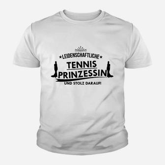 Leidenschaftliche Tennis Prinzessin Kinder T-Shirt - Seseable