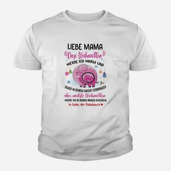 Liebe Mama Muttertag Kinder Tshirt, Grafisches Herz & Liebe Botschaft - Seseable