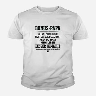 Liebevolles Bonus Papa Kinder Tshirt Besser gemacht, Tolle Vatertagsidee - Seseable
