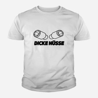 Lustiges Dicke Nüsse Kinder Tshirt, Schraubenmutter-Design, Herren Humor Tee - Seseable