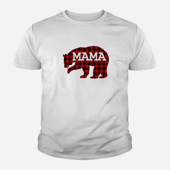 Mama Bear Matching Buffalo Family Christmas Pajama Kid T-Shirt - Seseable