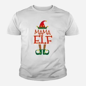 Mama Elf Cute Elf Family Christmas Holiday Kid T-Shirt - Seseable