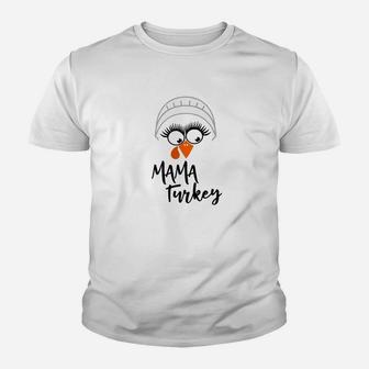 Mama Turkey Thanksgiving Matching Family Kid T-Shirt - Seseable